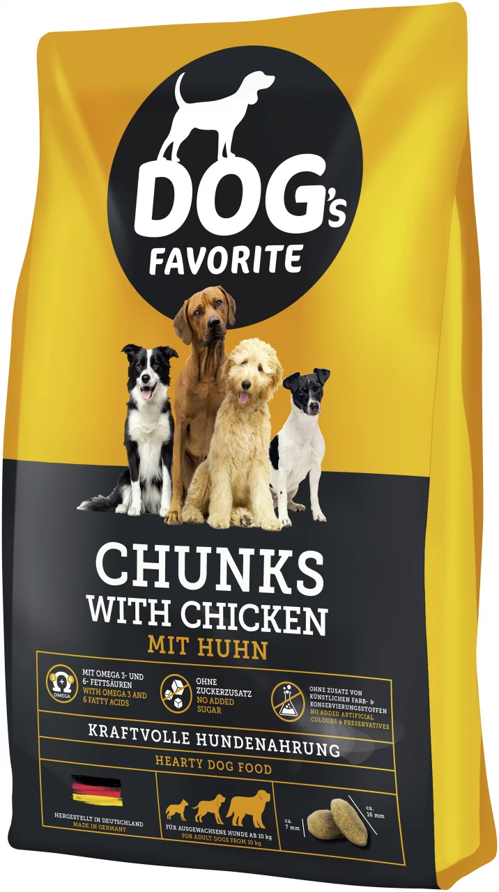 HDog Favorit Chunks mit Huhn 15 kg